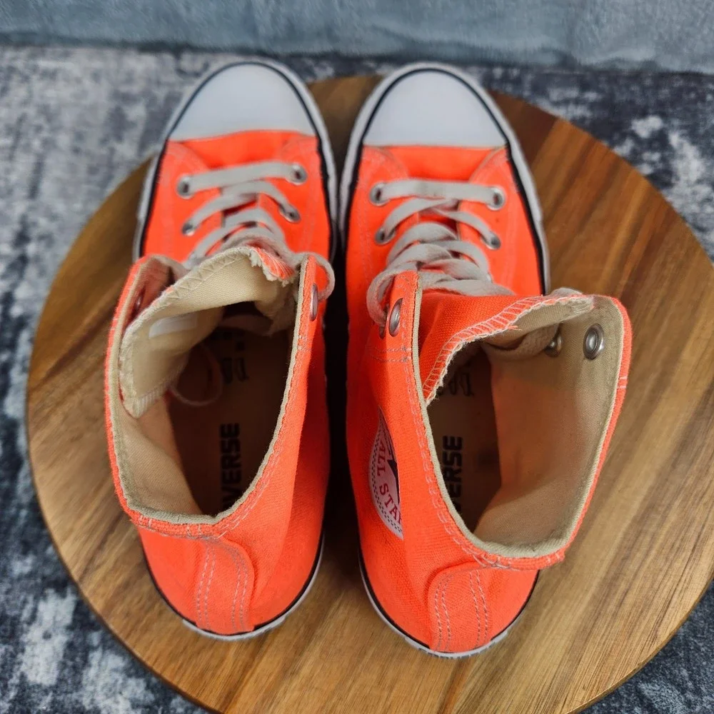 Converse Chuck Taylor All Star High Womens Size 8 Bright Orange Shoes Sneakers